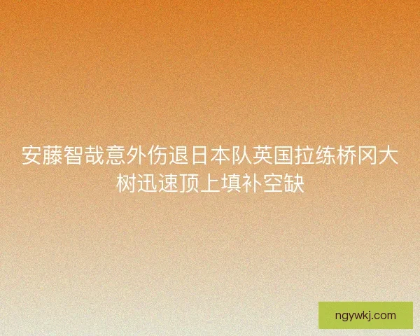 安藤智哉意外伤退日本队英国拉练桥冈大树迅速顶上填补空缺